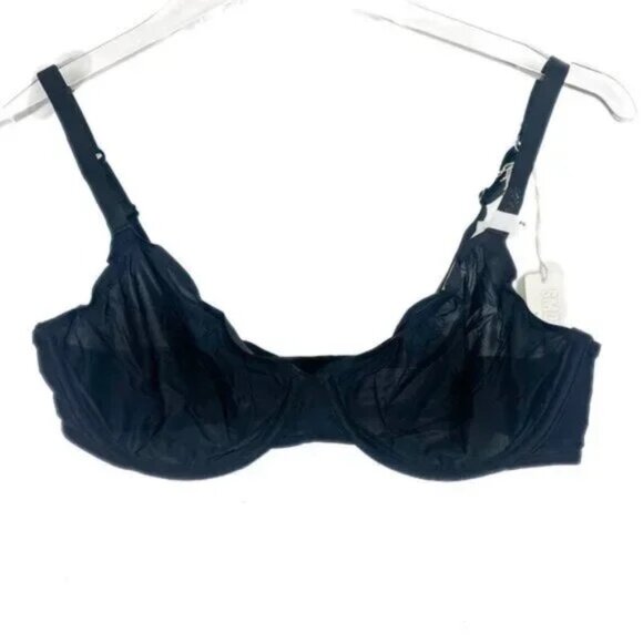 NWT Aerie SMOOTHEZ Unlined Full Coverage Bra Underwire Black Size 32C NEW - Picture 1 of 5